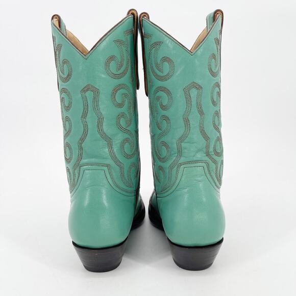 Vintage y2k Rare Old Gringo Natalia Turquoise Wingtip Western Cowgirl Boot sz 7 - Picture 7 of 10